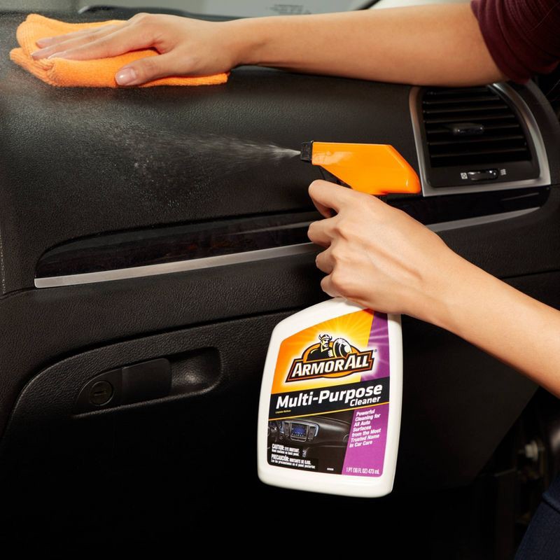 slide 4 of 17, Armor All 16oz Multi Purpose Automative Interior Cleaner: Liquid Car Interior Cleaner, Unscented, Non-Abrasive, 16floz, 16 oz