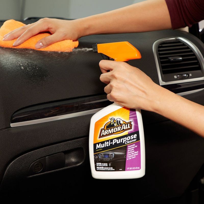 slide 6 of 17, Armor All 16oz Multi Purpose Automative Interior Cleaner: Liquid Car Interior Cleaner, Unscented, Non-Abrasive, 16floz, 16 oz