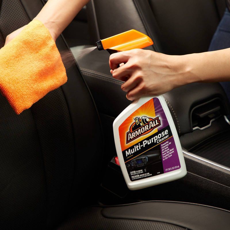 slide 8 of 17, Armor All 16oz Multi Purpose Automative Interior Cleaner: Liquid Car Interior Cleaner, Unscented, Non-Abrasive, 16floz, 16 oz