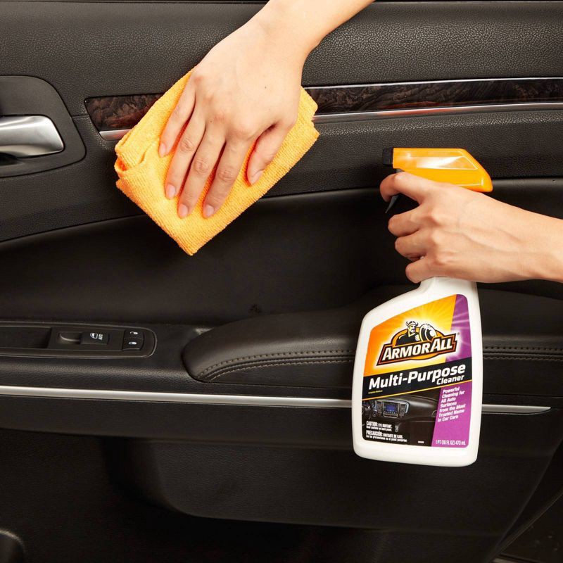 slide 9 of 17, Armor All 16oz Multi Purpose Automative Interior Cleaner: Liquid Car Interior Cleaner, Unscented, Non-Abrasive, 16floz, 16 oz