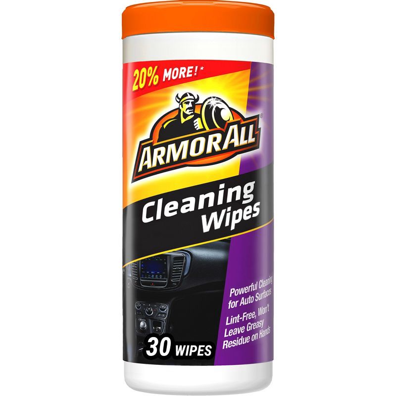 slide 1 of 9, Armor All 30ct Cleaning Wipes Automotive Interior Cleaner, 30 ct