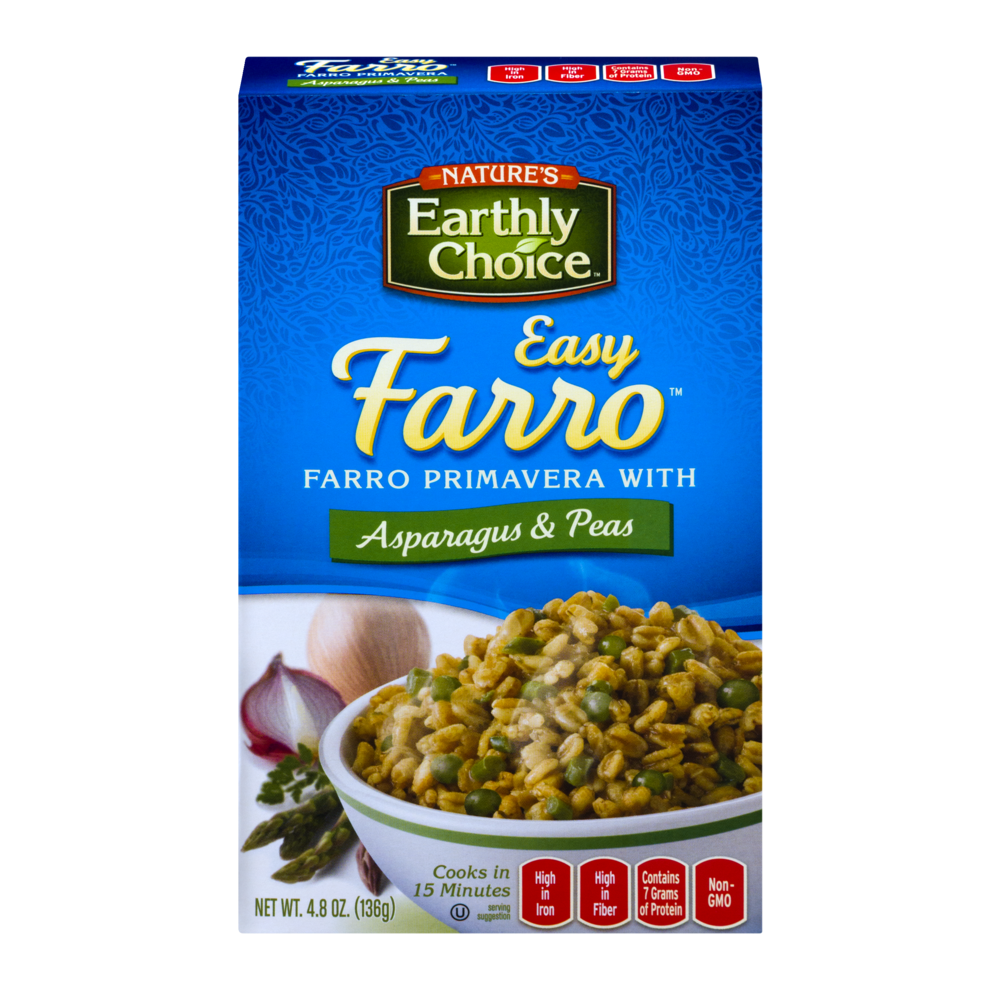 slide 1 of 1, Nature's Earthly Choice Easy Farro Primavera With Asparagus & Peas, 4.8 oz