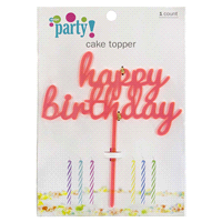 slide 2 of 5, Meijer Acrylic Happy Birthday Cake Topper, 1 ct