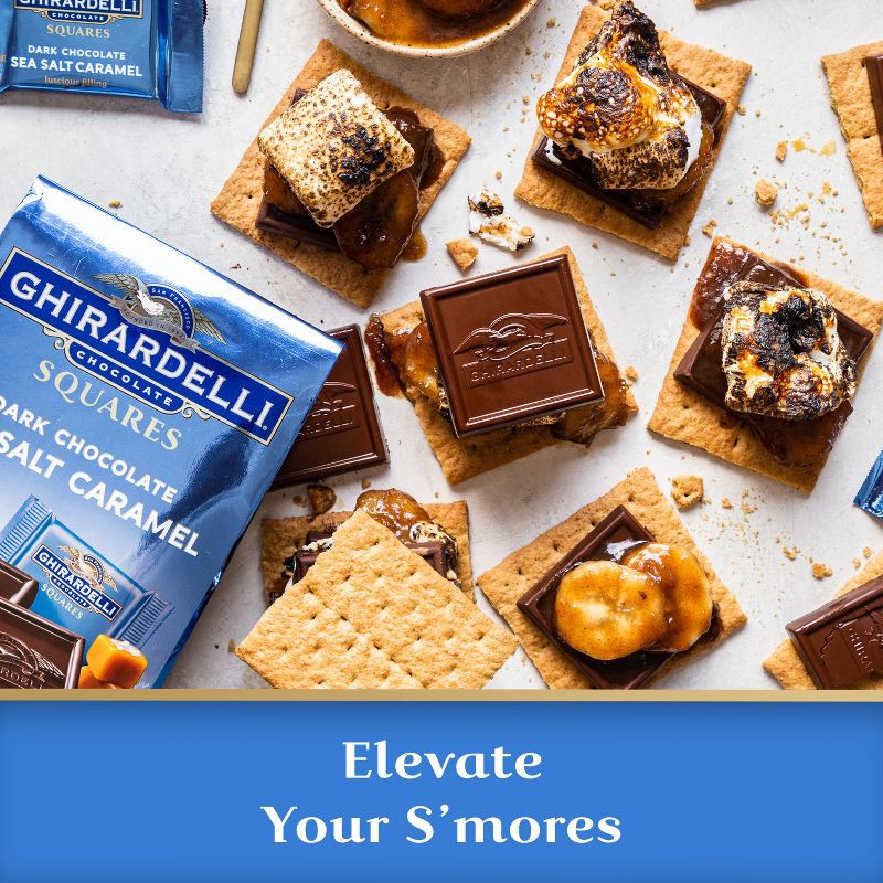 slide 4 of 6, GHIRARDELLI Dark Chocolate Sea Salt Caramel Candy SQUARES - 6.38oz, 6.38 oz