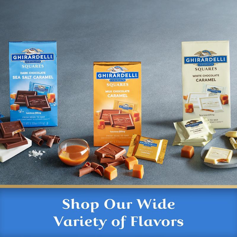 slide 6 of 6, GHIRARDELLI Dark Chocolate Sea Salt Caramel Candy SQUARES - 6.38oz, 6.38 oz