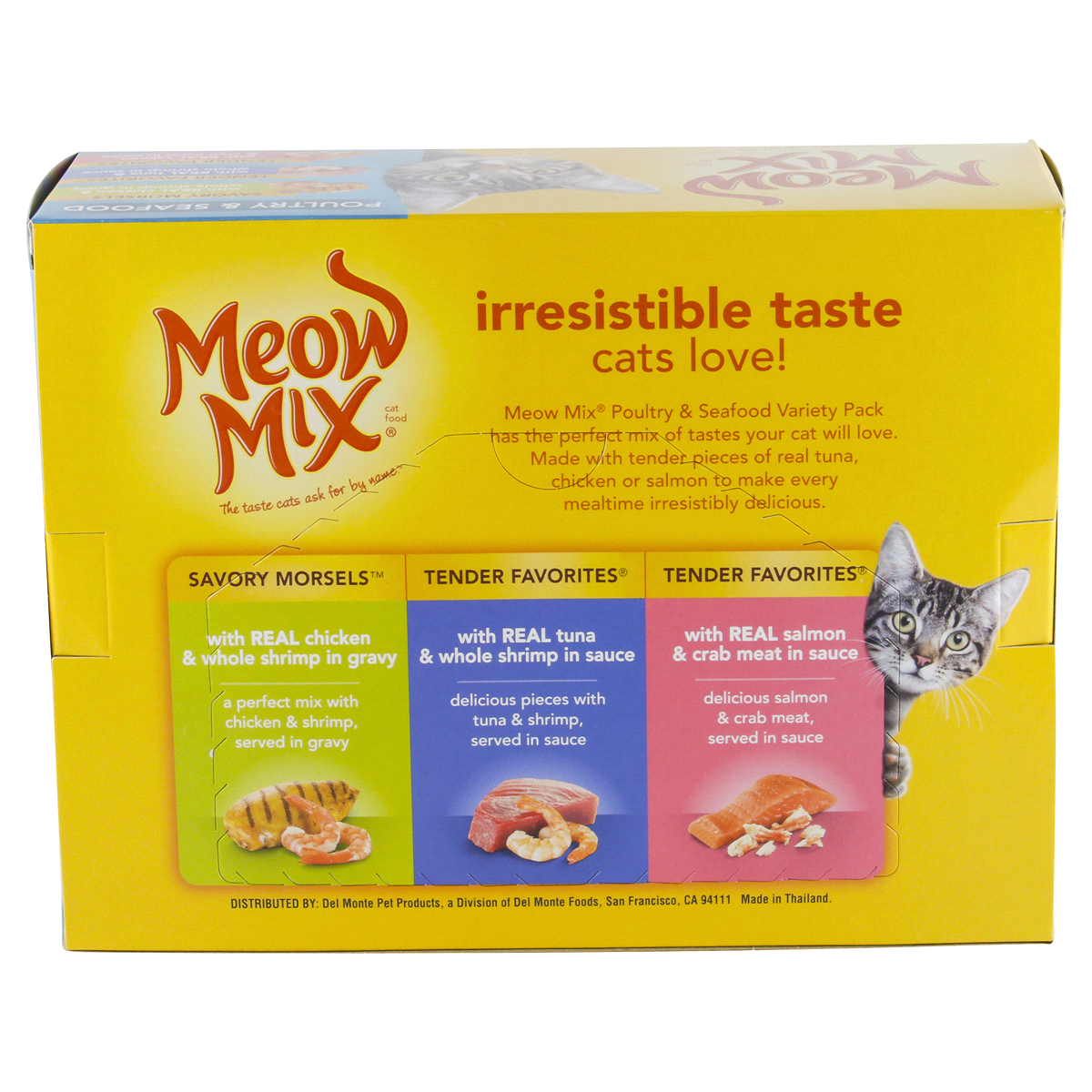 slide 4 of 5, Meow Mix Poultry and Seafood Wet Cat Food Variety Pack Cups, 12 ct. 2.75 oz