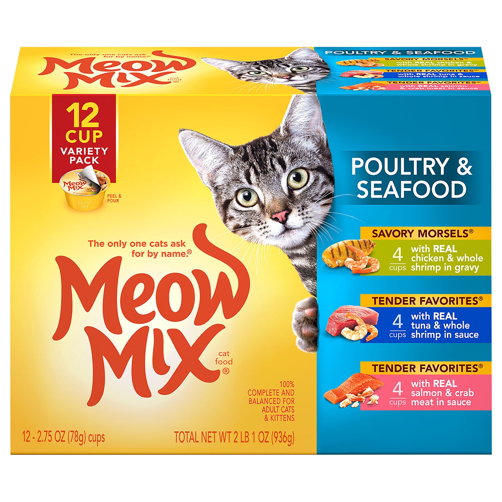 slide 1 of 6, Meow Mix Cat Food 12 ea, 12 ct