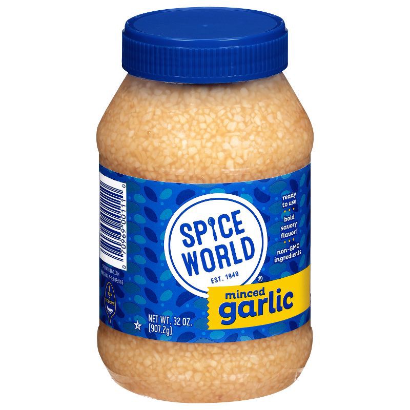 slide 3 of 9, Spice World Minced Garlic - 32oz, 32 oz