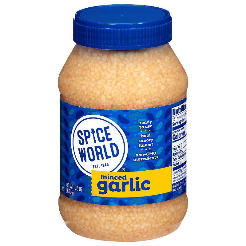 slide 4 of 9, Spice World Minced Garlic - 32oz, 32 oz