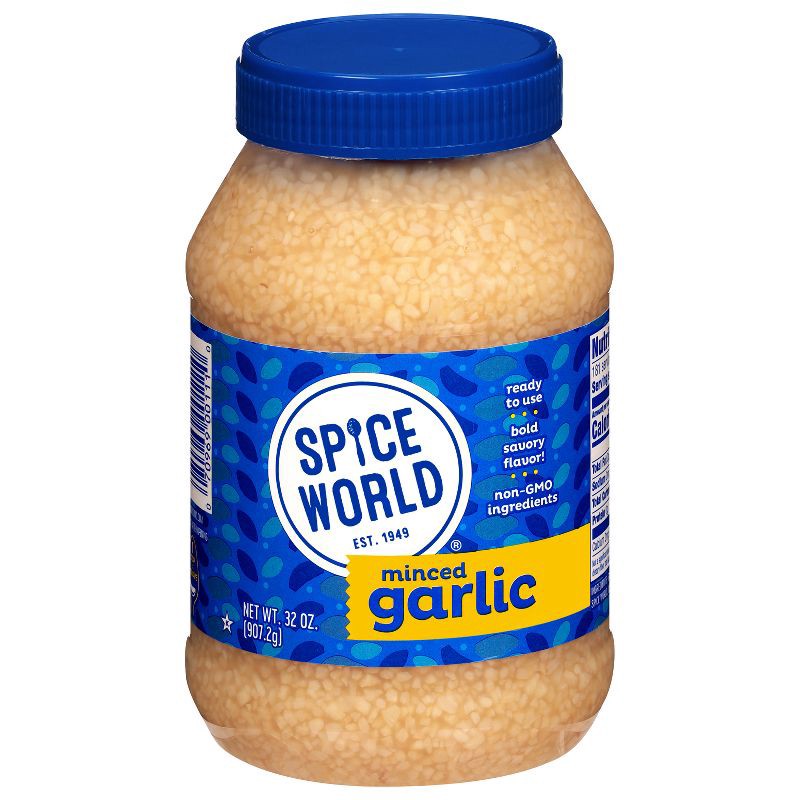 slide 1 of 9, Spice World Minced Garlic - 32oz, 32 oz