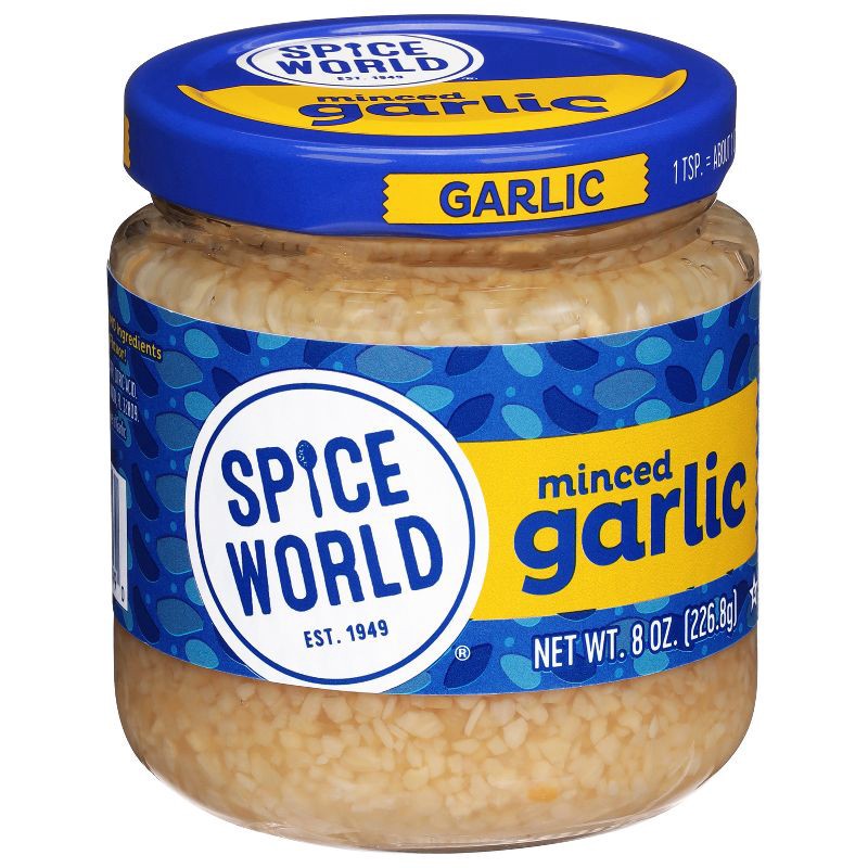 slide 3 of 9, Spice World Minced Garlic - 8oz, 8 oz