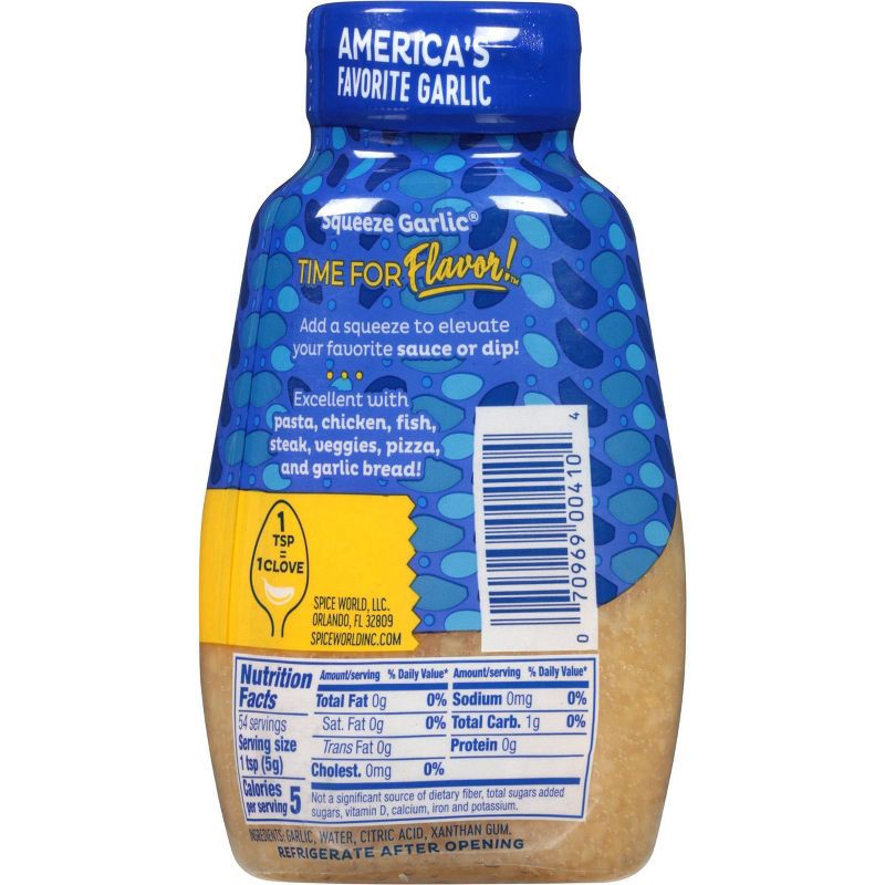 slide 5 of 9, Spice World Premium Minced Squeeze Garlic - 9.5oz, 9.5 oz