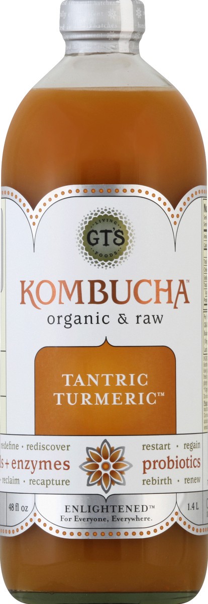 slide 2 of 4, GT's Raw Carrot Turmeric Kombucha 48 fl oz, 48 fl oz