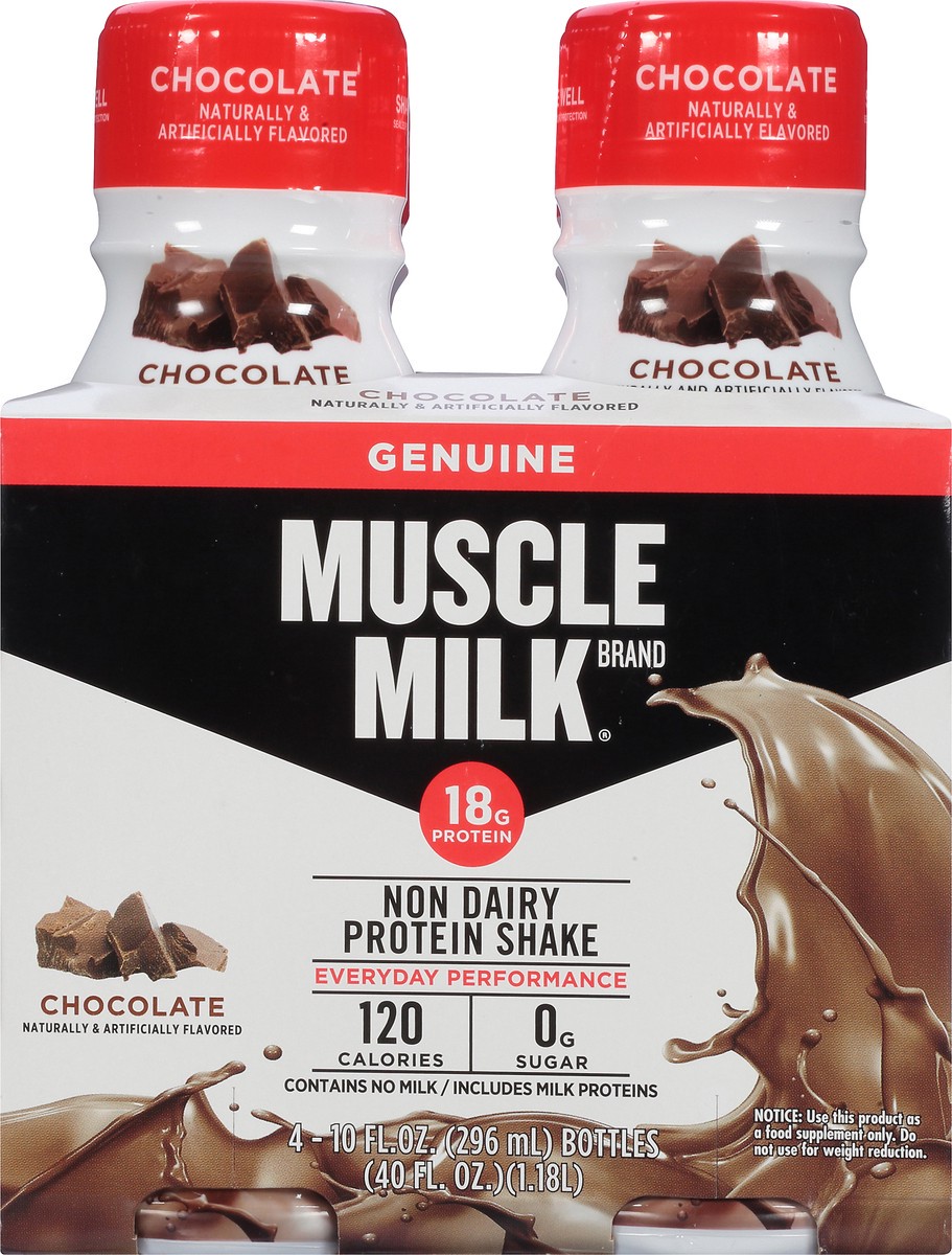 slide 12 of 12, Muscle Milk Non Dairy Chocolate Protein Shake 4 ea, 4 ct