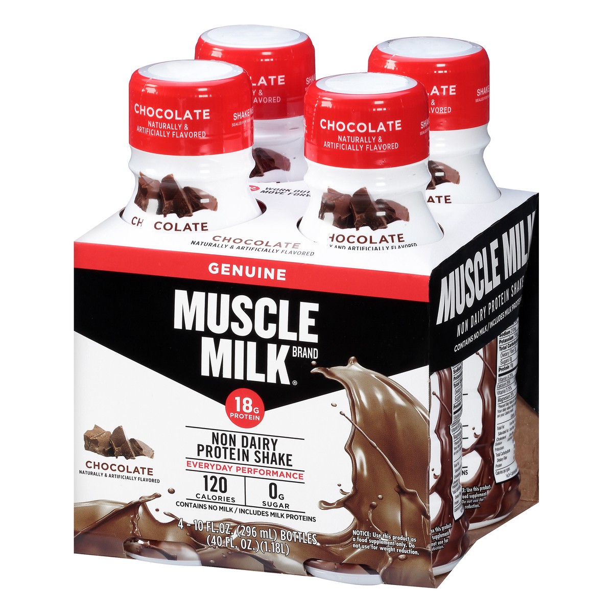 slide 9 of 12, Muscle Milk Non Dairy Chocolate Protein Shake 4 ea, 4 ct