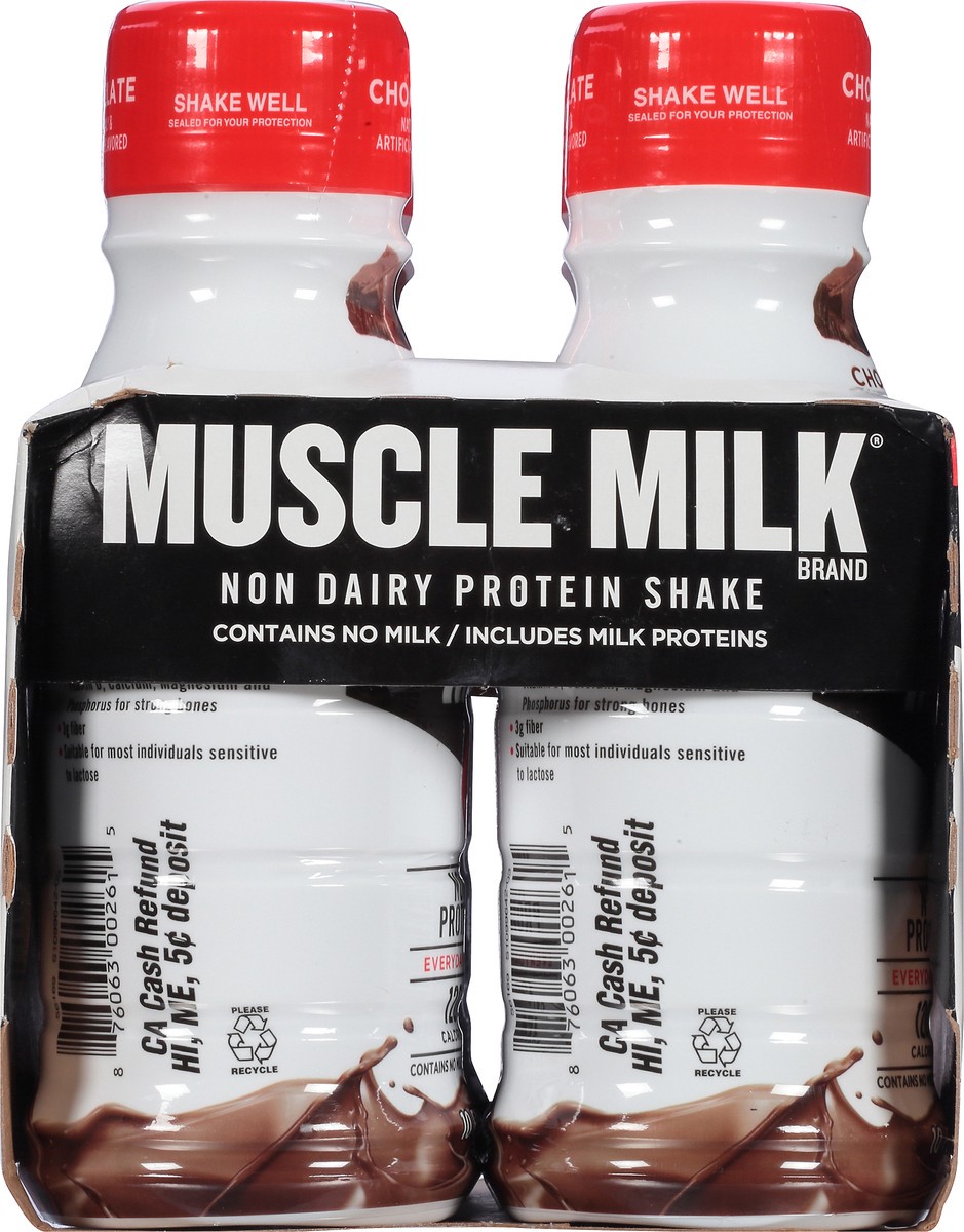 slide 4 of 12, Muscle Milk Non Dairy Chocolate Protein Shake 4 ea, 4 ct