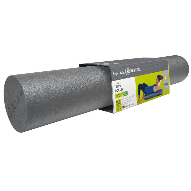 slide 2 of 5, Gaiam Restore Total Body 36" Foam Roller, 1 ct