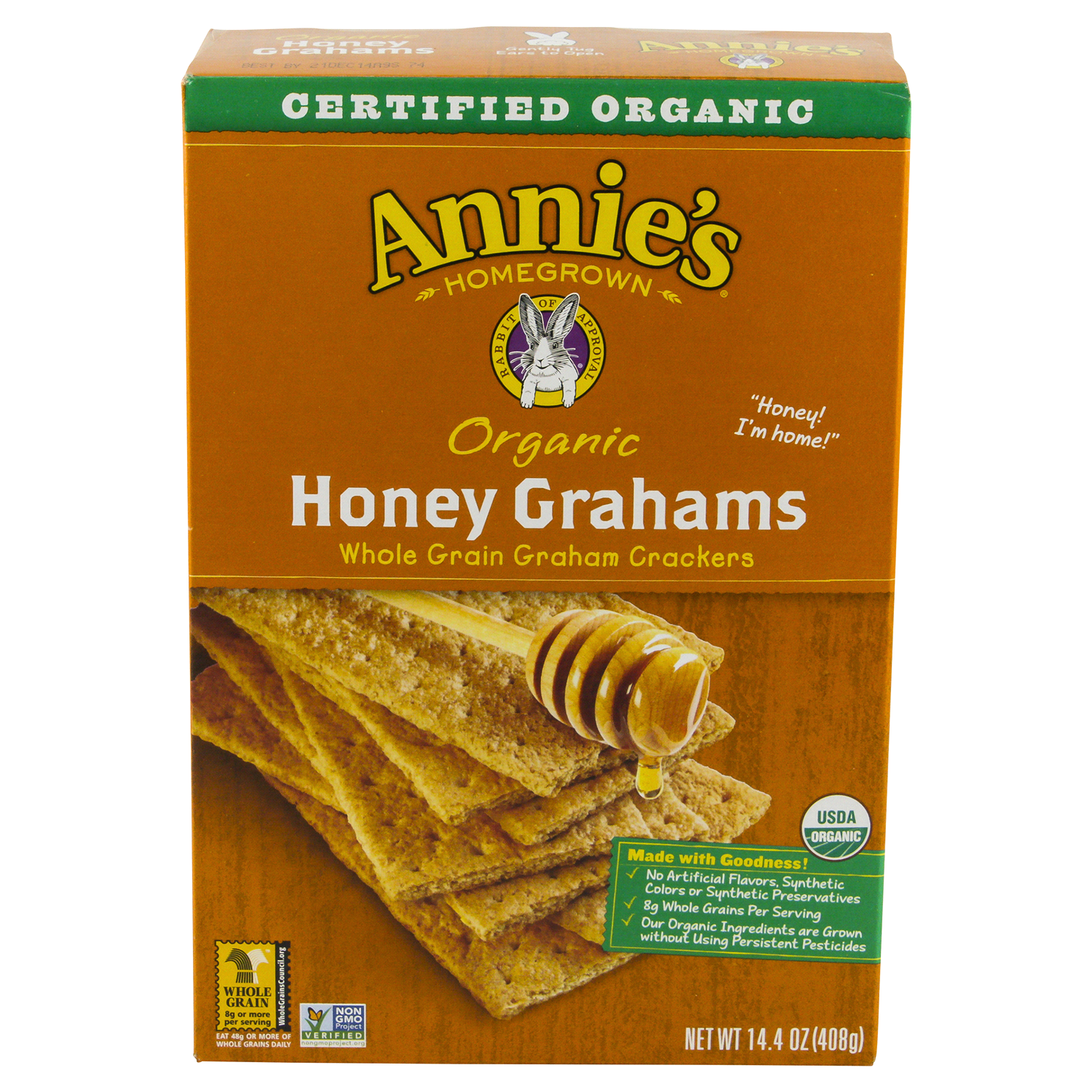 slide 1 of 4, Annie's Organic Honey Graham Crackers, Made With Whole Grain, 14.4 oz, 14.4 oz