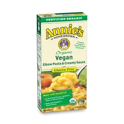 Annie's Annie’s Vegan Mac Rice Pasta and Cheddar Flavor Dinner with Organic Gluten Free Pasta, 6 OZ