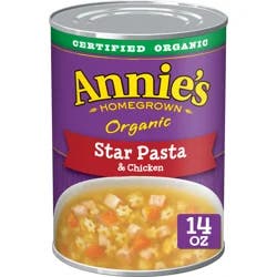 Annie's Annie’s Organic Star Pasta and Chicken Canned Soup, Ready To Serve, 14 oz