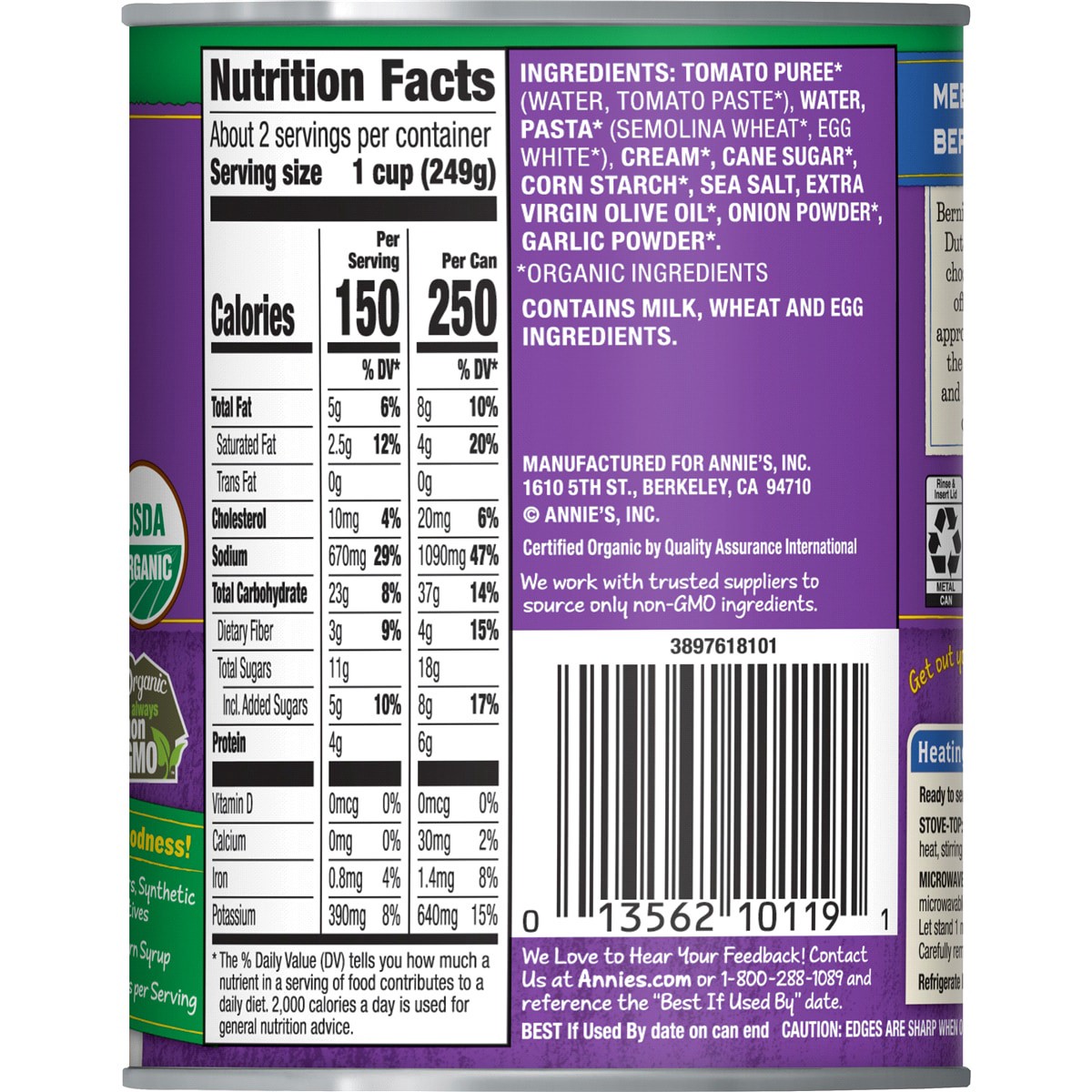 slide 2 of 2, Annie's Annie’s Creamy Tomato and Bunny Pasta Canned Soup, Ready To Serve, 14.3 oz, 14.3 oz