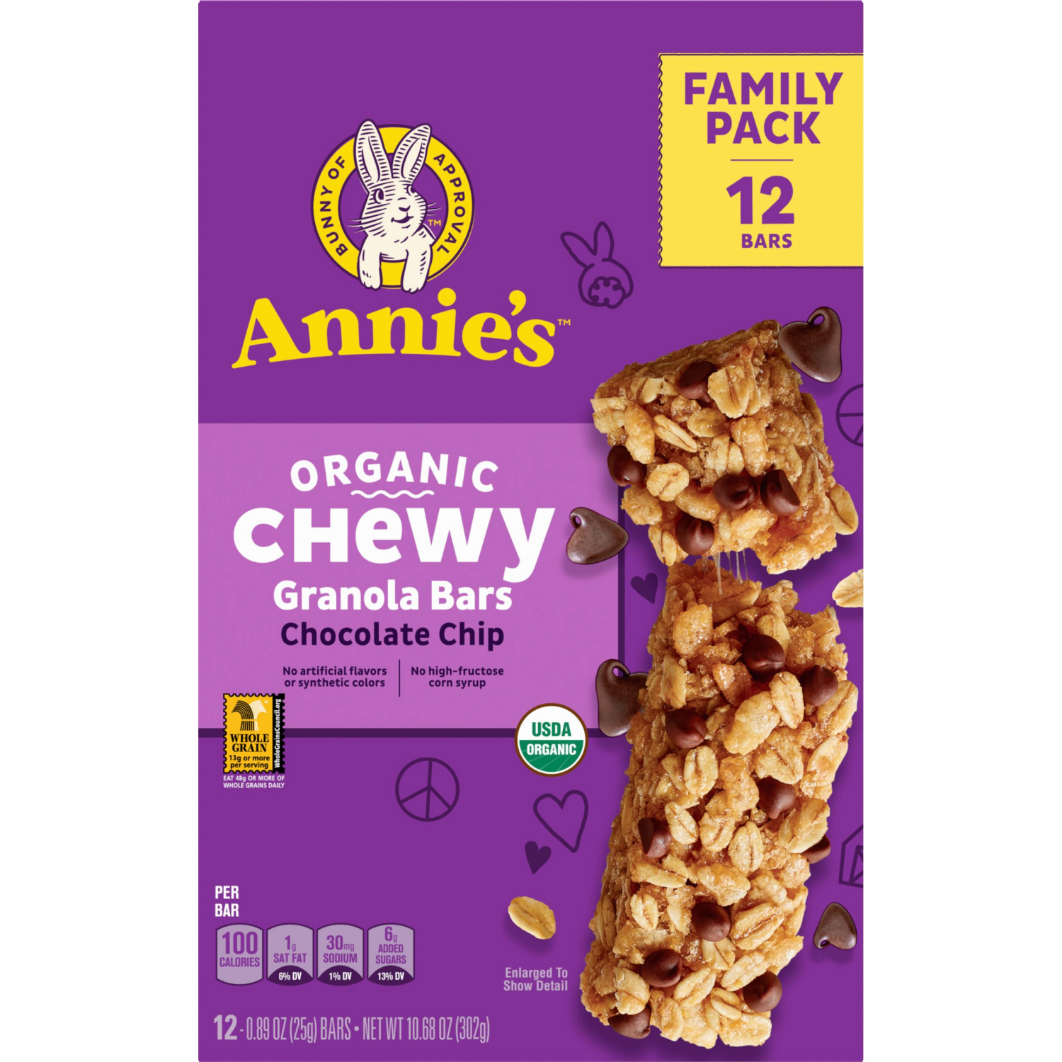 slide 2 of 6, Annie's Organic Chewy Granola Bars, Chocolate Chip, 12 ct, 12 ct