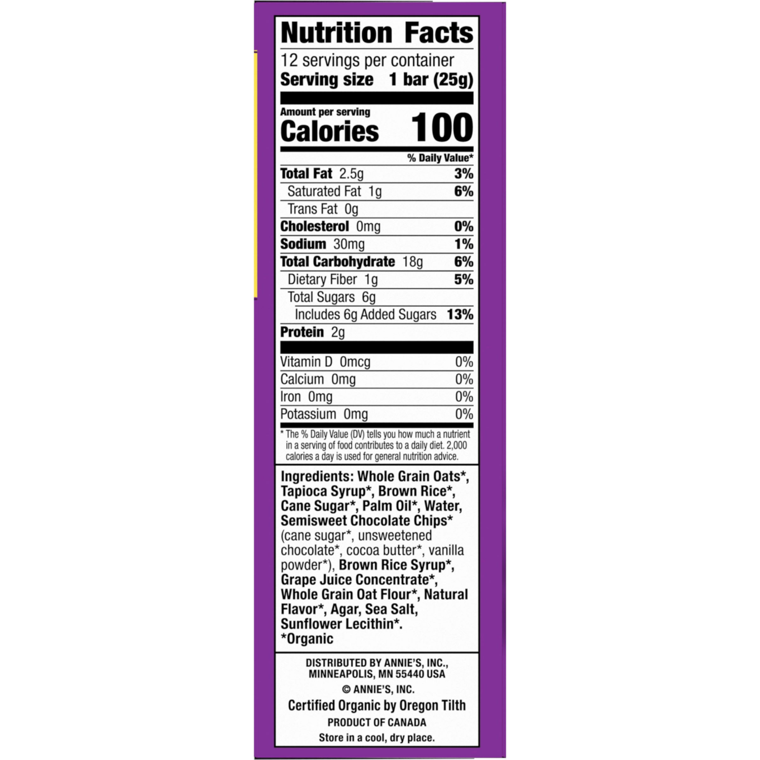 slide 4 of 6, Annie's Organic Chewy Granola Bars, Chocolate Chip, 12 ct, 12 ct