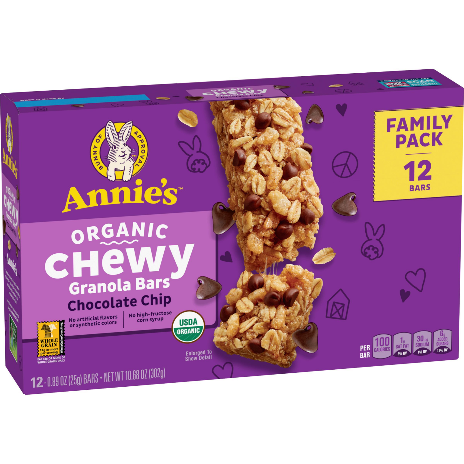 slide 5 of 6, Annie's Organic Chewy Granola Bars, Chocolate Chip, 12 ct, 12 ct