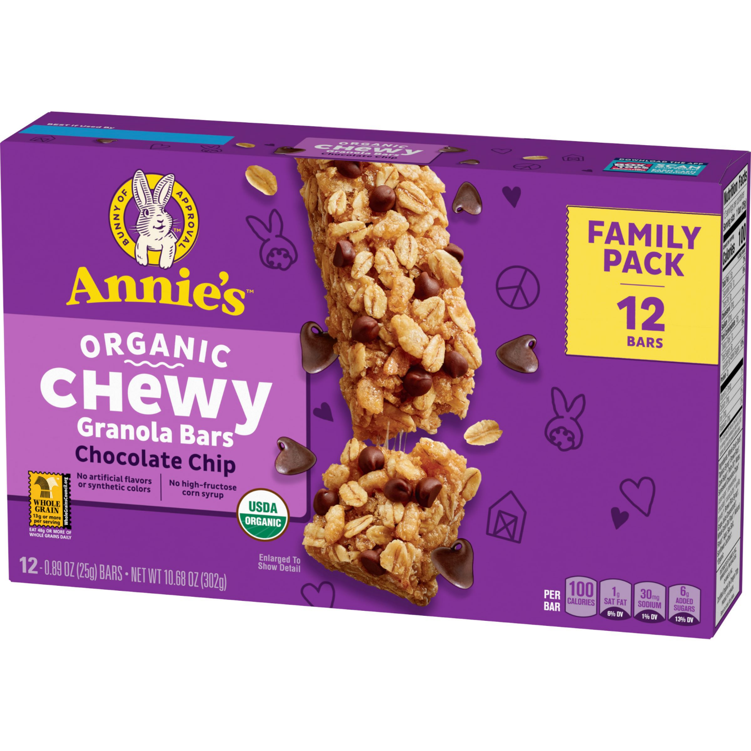 slide 6 of 6, Annie's Organic Chewy Granola Bars, Chocolate Chip, 12 ct, 12 ct