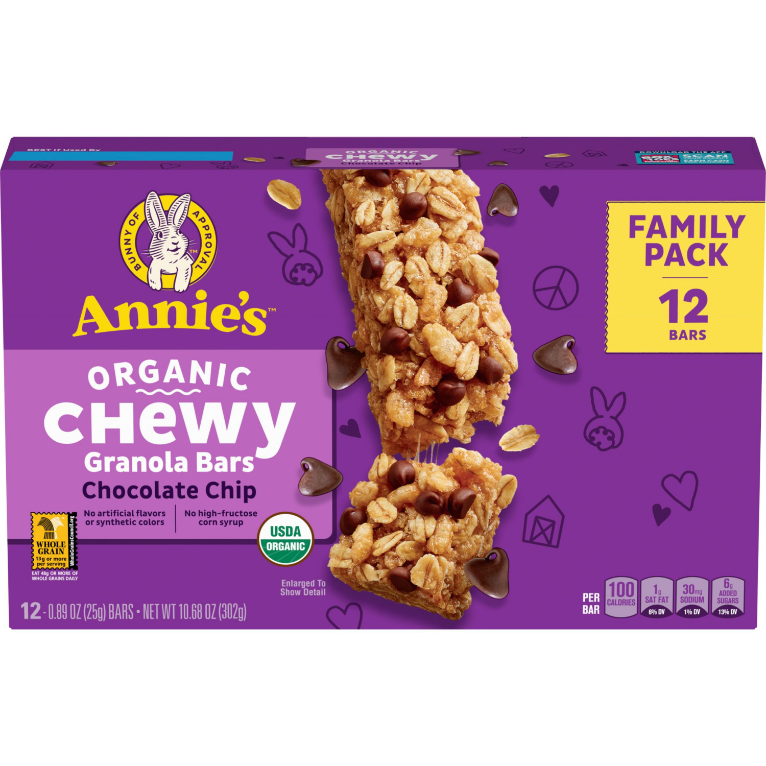 slide 1 of 6, Annie's Organic Chewy Granola Bars, Chocolate Chip, 12 ct, 12 ct