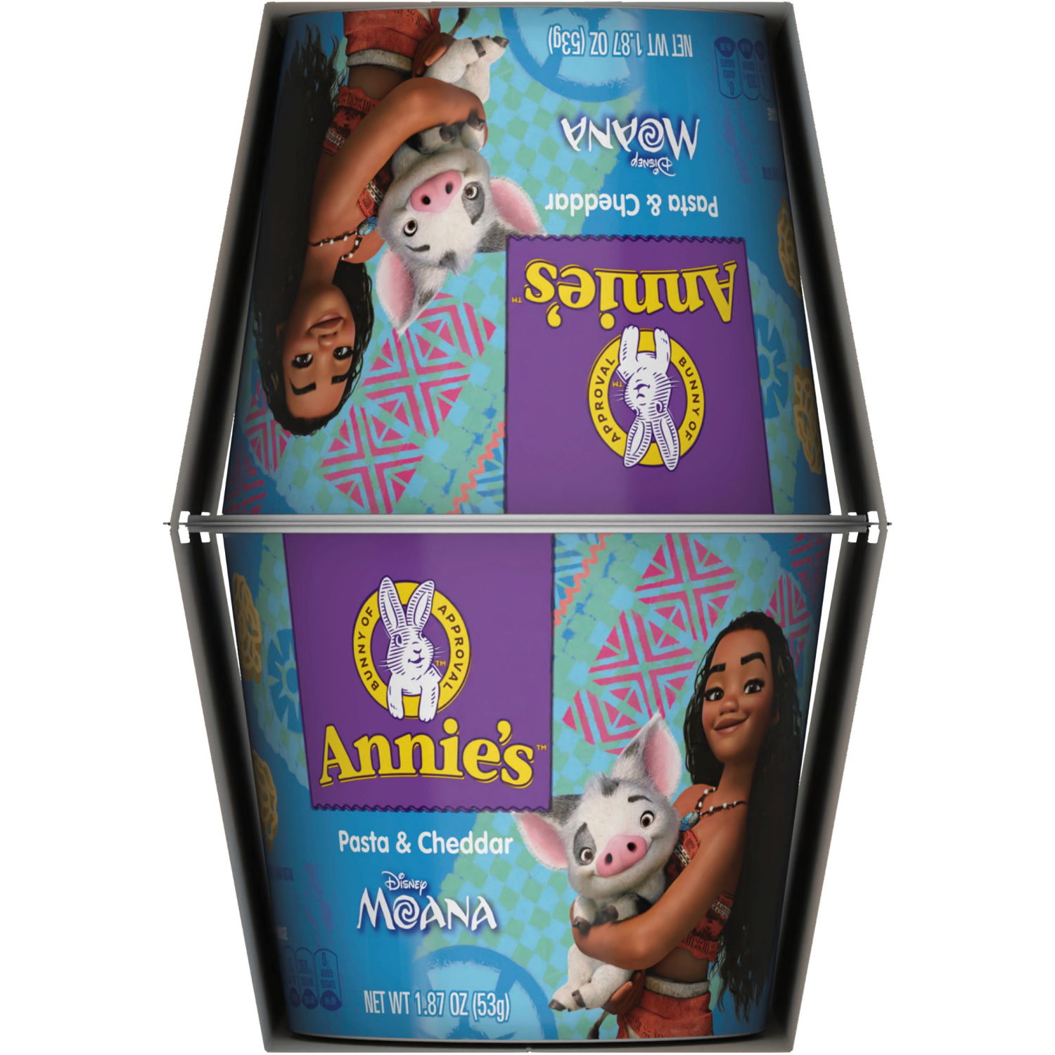 slide 3 of 3, Annie's Disney Moana Pasta & Cheddar Microwave Cup 4 Pack, 7.48 OZ, 4 ct