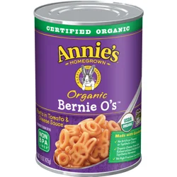 Annie's Organic Bernie O's, Canned Pasta in Tomato and Cheese Sauce, 15 oz