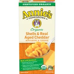 Annie's Organic Shells and Real Aged Cheddar, Made with Real Cheese, 6 oz