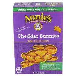 Annie's Organic Cheddar Bunnies Baked Snack Crackers, Original, 7.5 oz