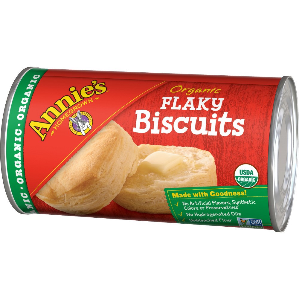 slide 2 of 3, Annie's Organic Flaky Biscuits, Ready to Bake Refrigerated Dough, 8 Count, 16 oz, 8 ct