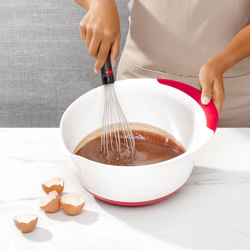 slide 6 of 6, OXO 11" Balloon Whisk: Stainless Steel Wire Whisk with Grip Handle, Dishwasher-Safe, Multicolor, Ideal for Baking, 1 ct