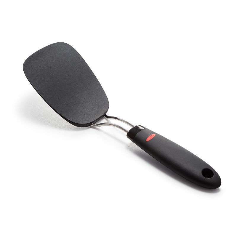 slide 4 of 7, OXO Nylon Flexible Turner Black: Cooking Spatula, Dishwasher-Safe, 11" Length, Nylon & Stainless Steel, 1 ct