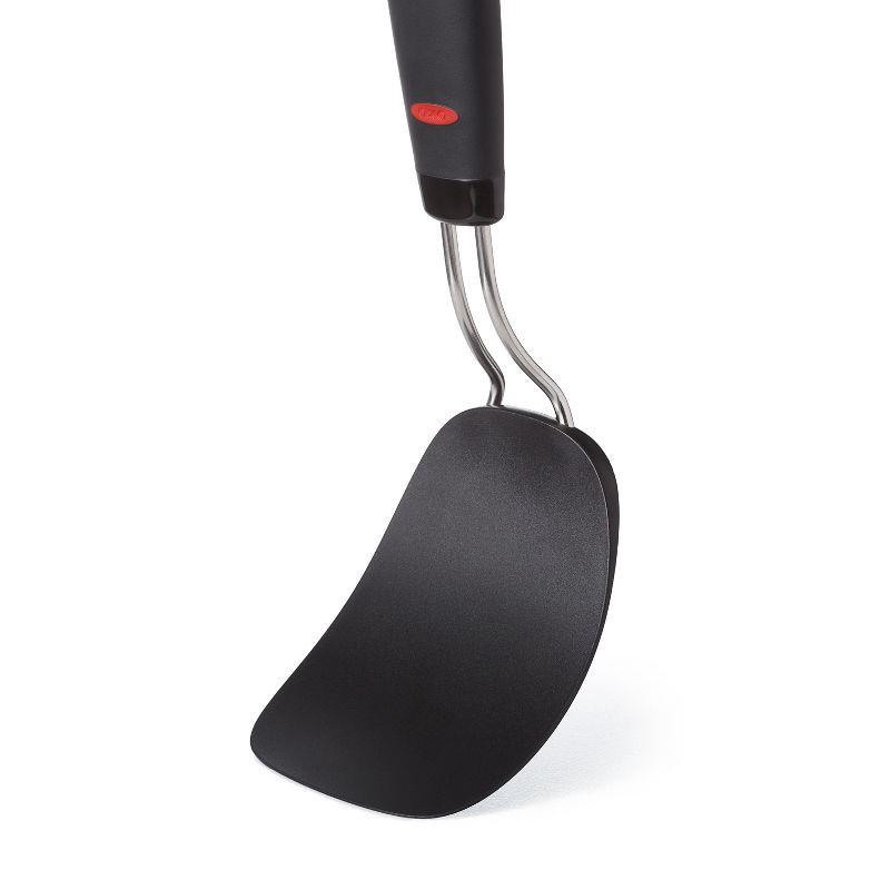 slide 5 of 7, OXO Nylon Flexible Turner Black: Cooking Spatula, Dishwasher-Safe, 11" Length, Nylon & Stainless Steel, 1 ct