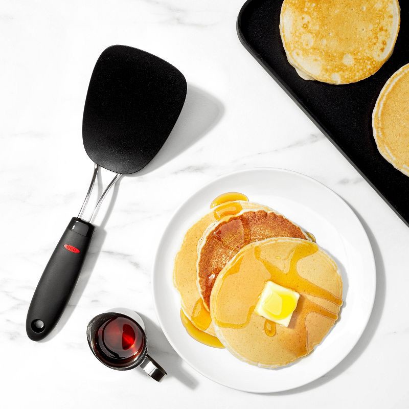 slide 6 of 7, OXO Nylon Flexible Turner Black: Cooking Spatula, Dishwasher-Safe, 11" Length, Nylon & Stainless Steel, 1 ct