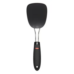 OXO Nylon Flexible Turner Black: Cooking Spatula, Dishwasher-Safe, 11" Length, Nylon & Stainless Steel