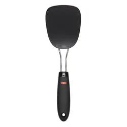 OXO Nylon Flexible Turner Black: Cooking Spatula, Dishwasher-Safe, 11" Length, Nylon & Stainless Steel