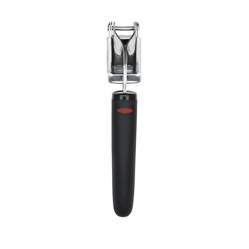 slide 2 of 7, OXO Softworks Garlic Press: Chromed Steel & Plastic, Dishwasher-Safe, Garlic Mincer & Crusher, Black, 1 ct