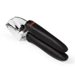 OXO Softworks Garlic Press: Chromed Steel & Plastic, Dishwasher-Safe, Garlic Mincer & Crusher, Black