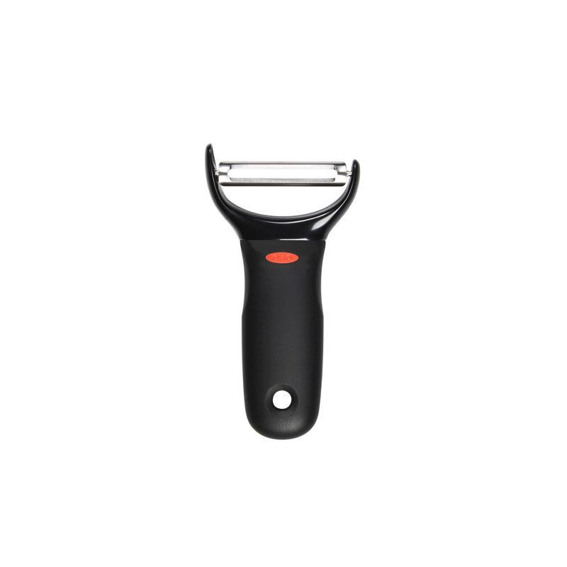 slide 1 of 6, OXO Softworks Y Peeler: Stainless Steel Vegetable & Potato Peeler, Dishwasher-Safe, Black, 1 ct