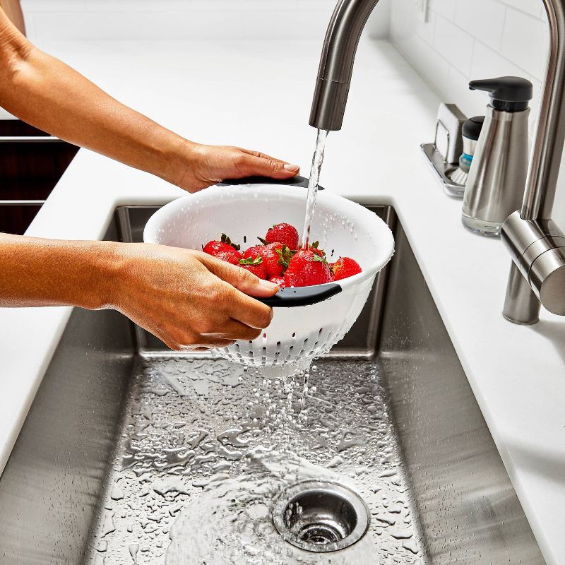 slide 5 of 7, OXO Softworks Colander with Black Handles, 1 ct