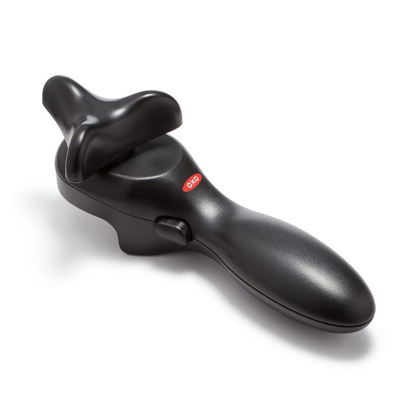 slide 9 of 13, OXO Smooth Edge Can Opener: Manual Soft-Grip Handle, Stainless Steel, Black, Hand Wash, Freestanding, Lifetime Warranty, 1 ct