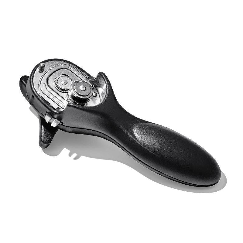 slide 3 of 13, OXO Smooth Edge Can Opener: Manual Soft-Grip Handle, Stainless Steel, Black, Hand Wash, Freestanding, Lifetime Warranty, 1 ct