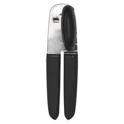 OXO Soft Handled Can Opener: Good Grips, Stainless Steel, Manual, Soft-Grip Handle, Hand Wash, Freestanding, Black