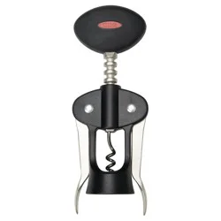 OXO Softworks Corkscrew: Manual Wine Bottle Opener, Black, Hand Wash, Metal & Plastic, Cordless, 6.7" Height