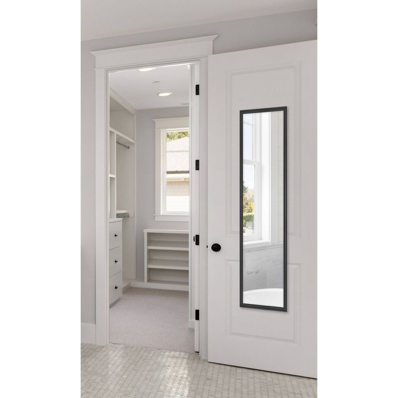 slide 5 of 5, 13.5" x 49.5" Framed Door Mirror Black - Room Essentials™: Modern Style, Polystyrene Frame, No Assembly Required, 1 ct